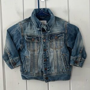 Baby Gap Denim Jean Jacket Unisex Size 3 100% Cotton Blue Snap Closure